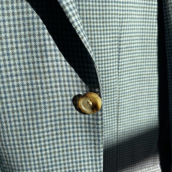 Dillards HSM Blue Checkered Sport Coat Size 42L - Picture 3 of 7